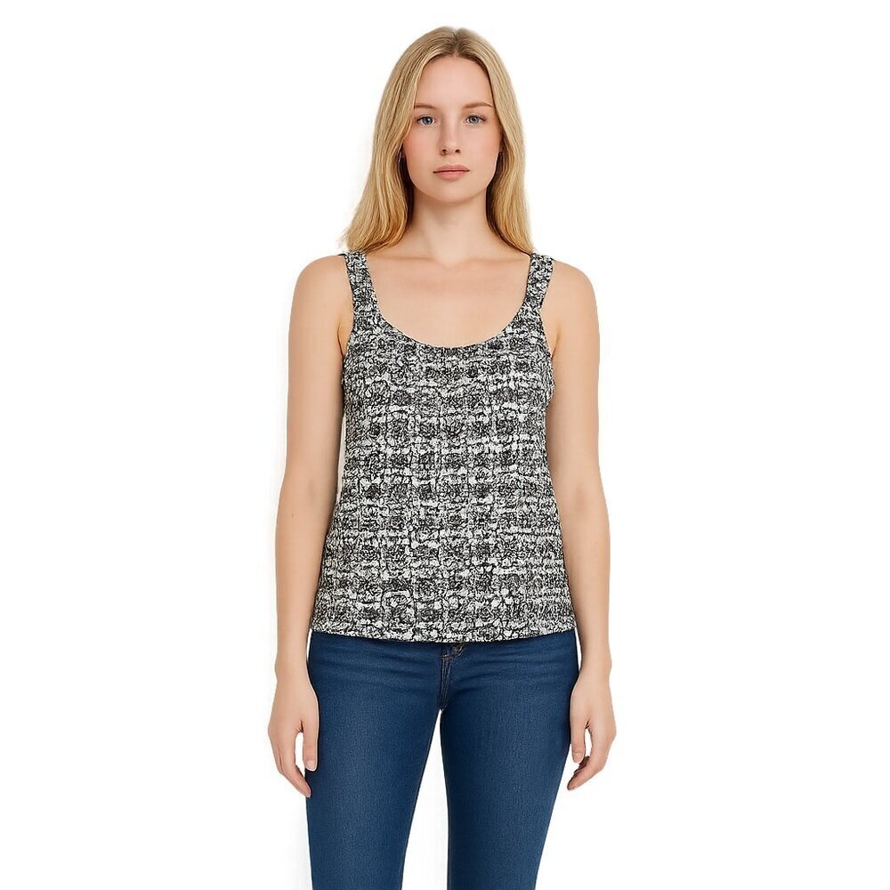 2/$30 White House Black Market Geometric Floral Print Tank Top Small #A0417